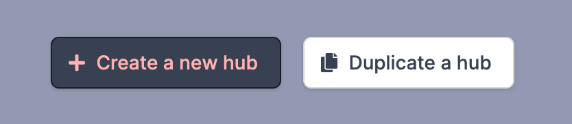 Screenshot of duplictae hub button