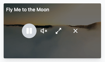 Screenshot of the video player in picture-in-picture mode