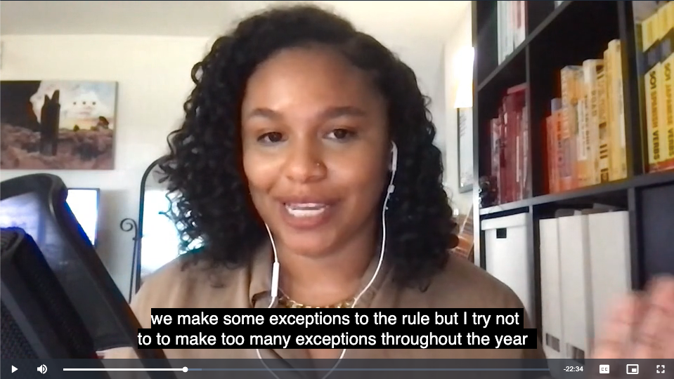 User interface screenshot from Vito of a video with captions