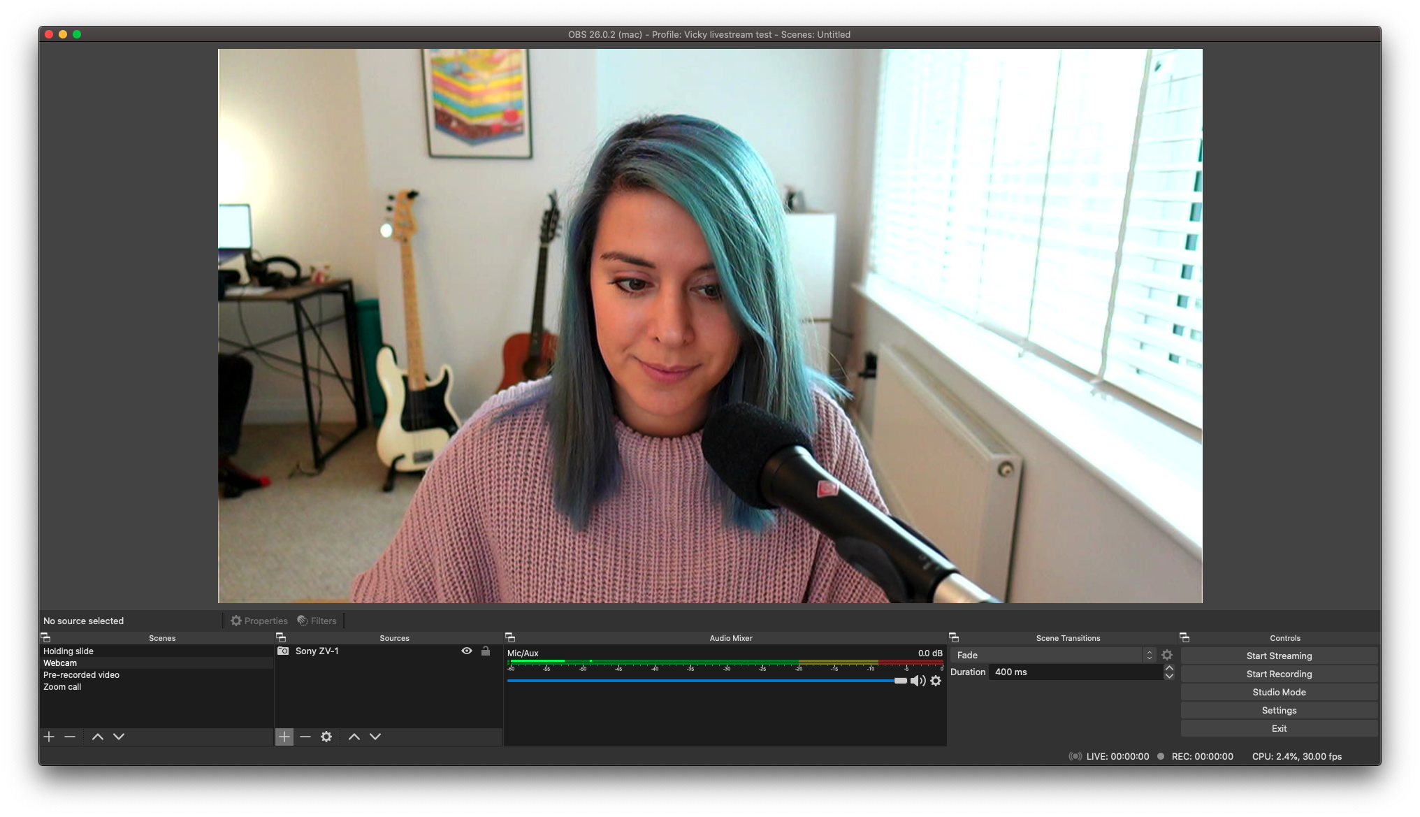 Screenshot of OBS Studio interface